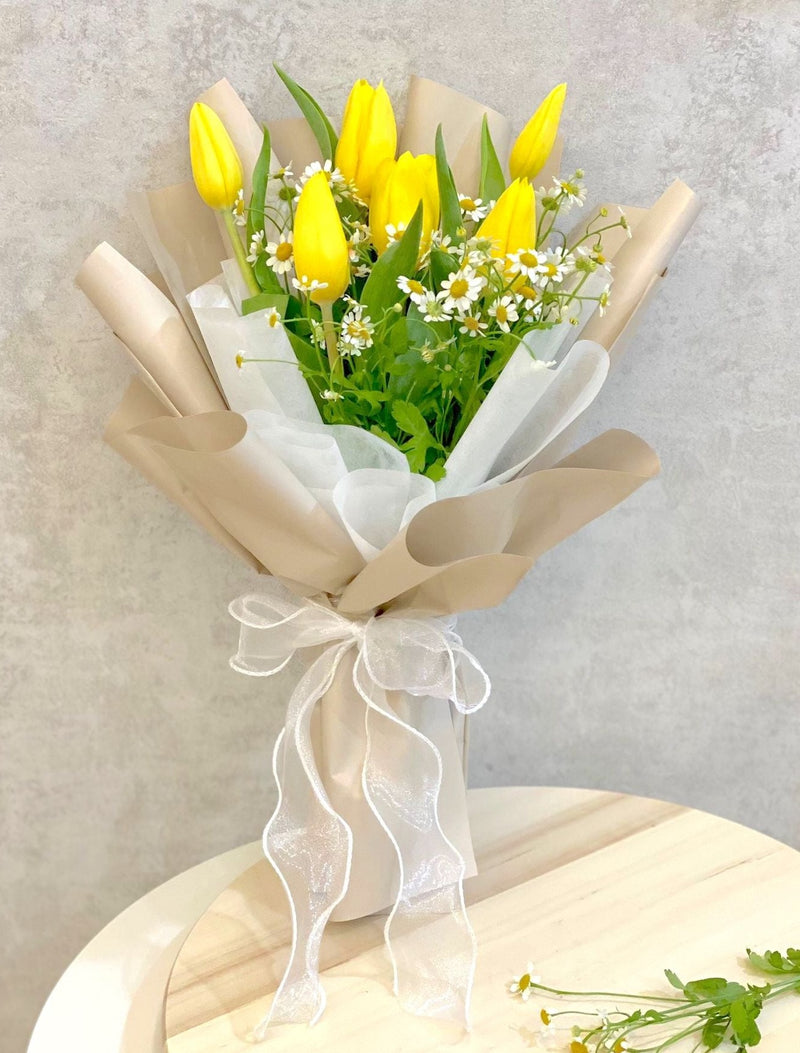 Classic Tulips Bouquet - Yellow Tulips