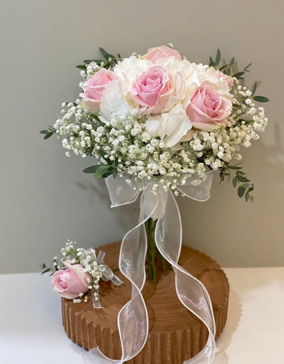 Hydrangea Bridal Bouquet Package - Classic Style