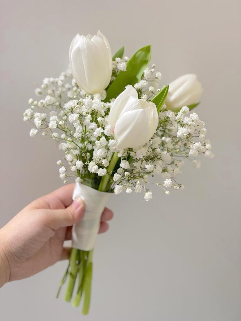 Petite Bridesmaid Tulip Posy Bouquet