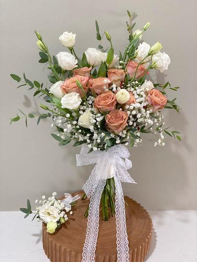 Roses Bridal Bouquet Package - Classic Style