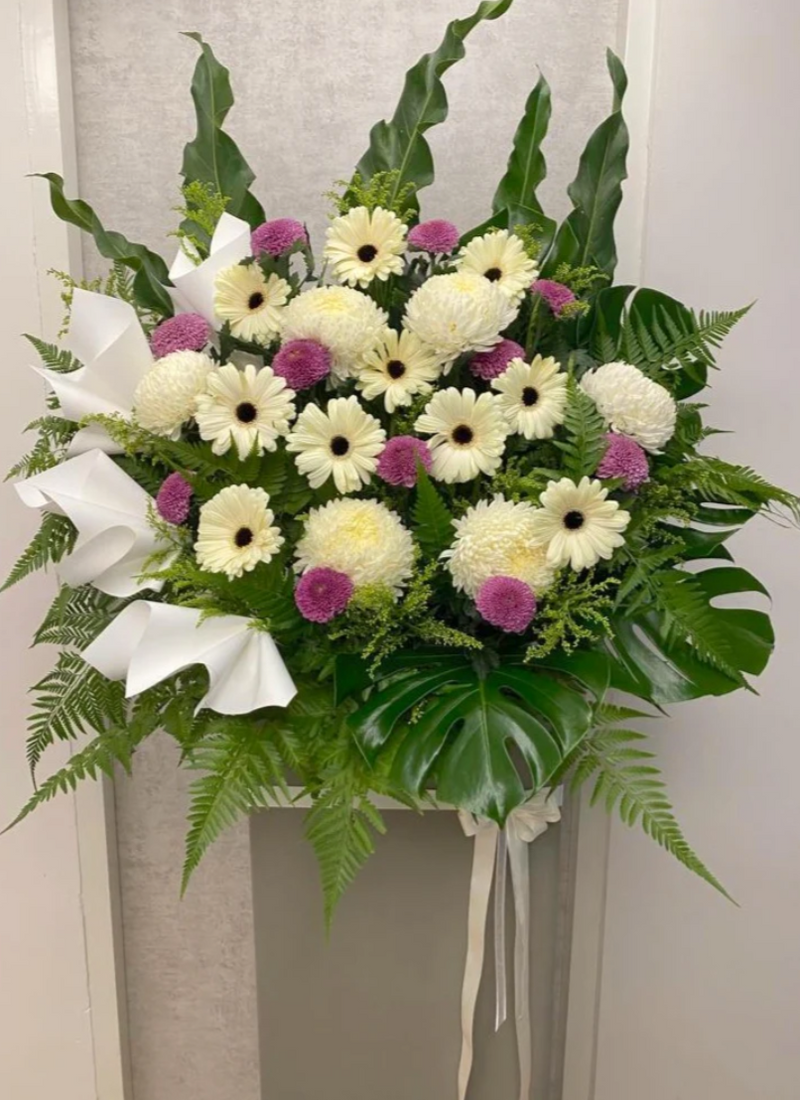 Classic Condolence Flower Stand - Tribute