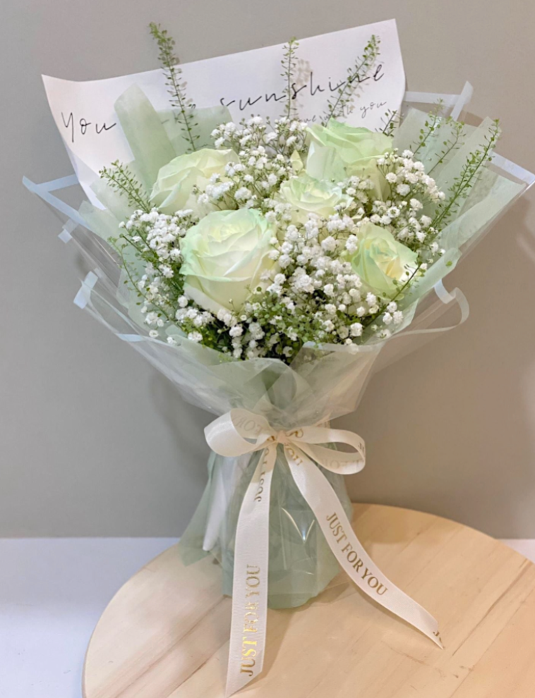 Signature Roses Bouquet - Emerald Green Roses