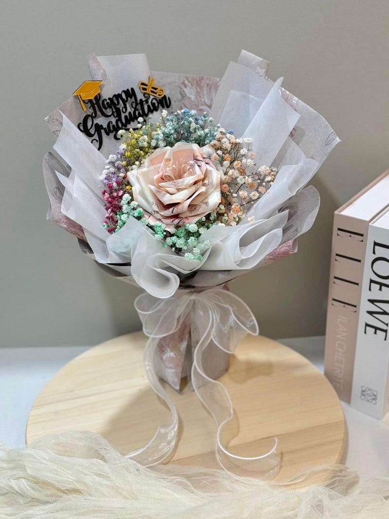 Graduation Flower Bouquet - Money Bouquet