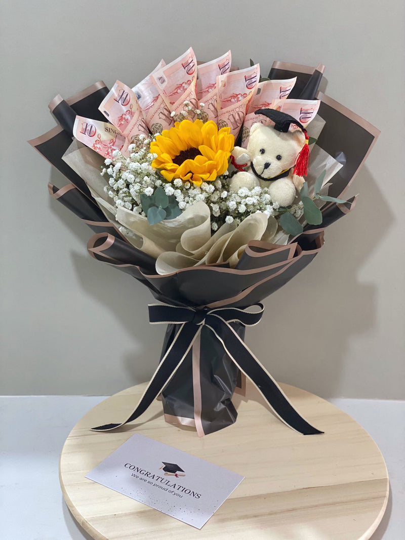 Graduation Flower Bouquet - Money Bouquet II