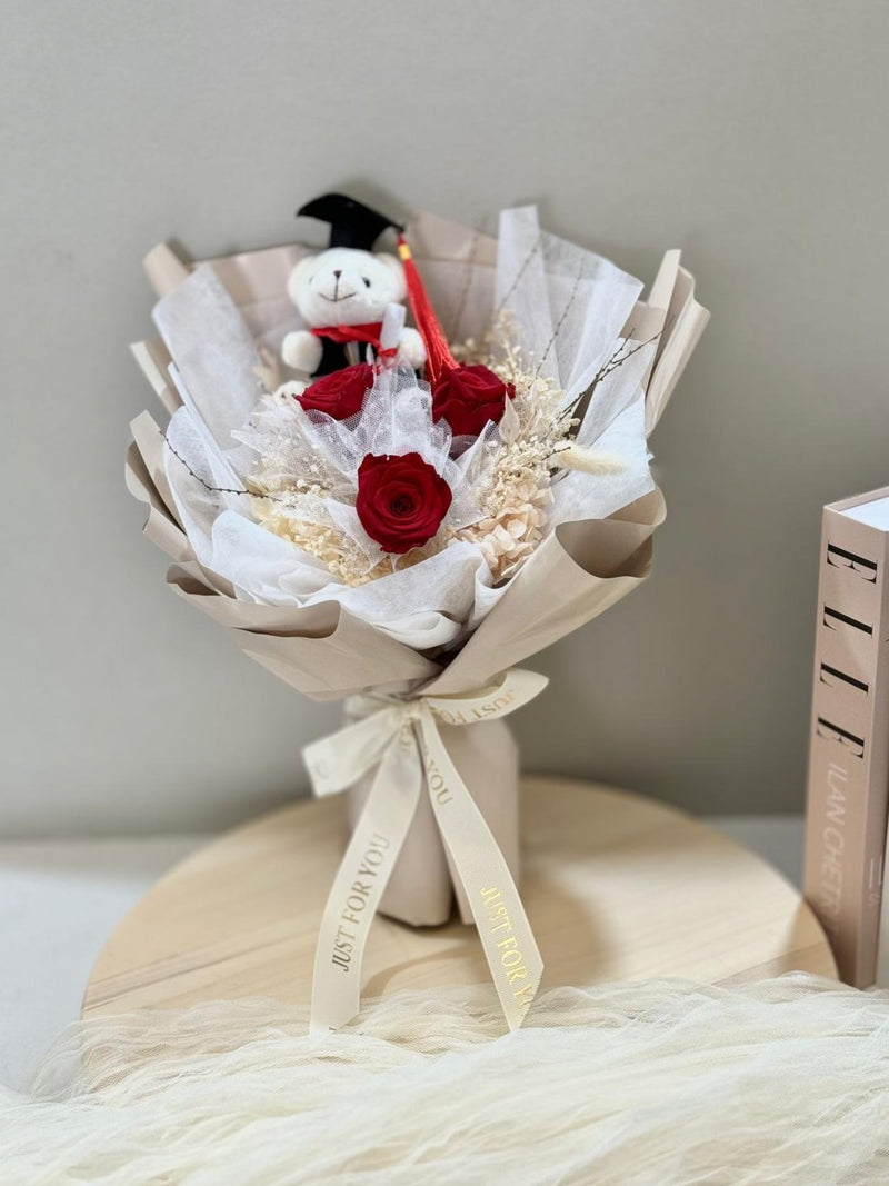 Graduation Preserved Flower Bouquet - Best Wishes