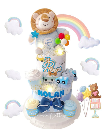 Standard Two Tier Baby Boy Hamper