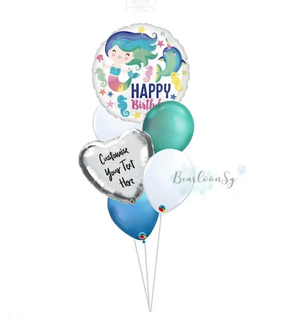 Birthday Helium Balloon Bouquet - Little Girl