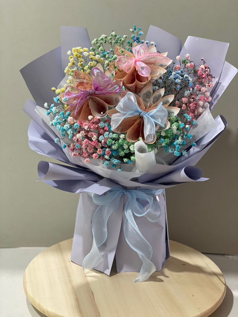 Money Bouquet - Flower Design Rainbow