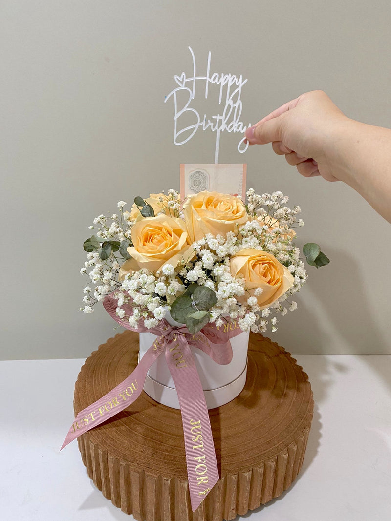 Money Pulling Roses Bloom Box - Birthday