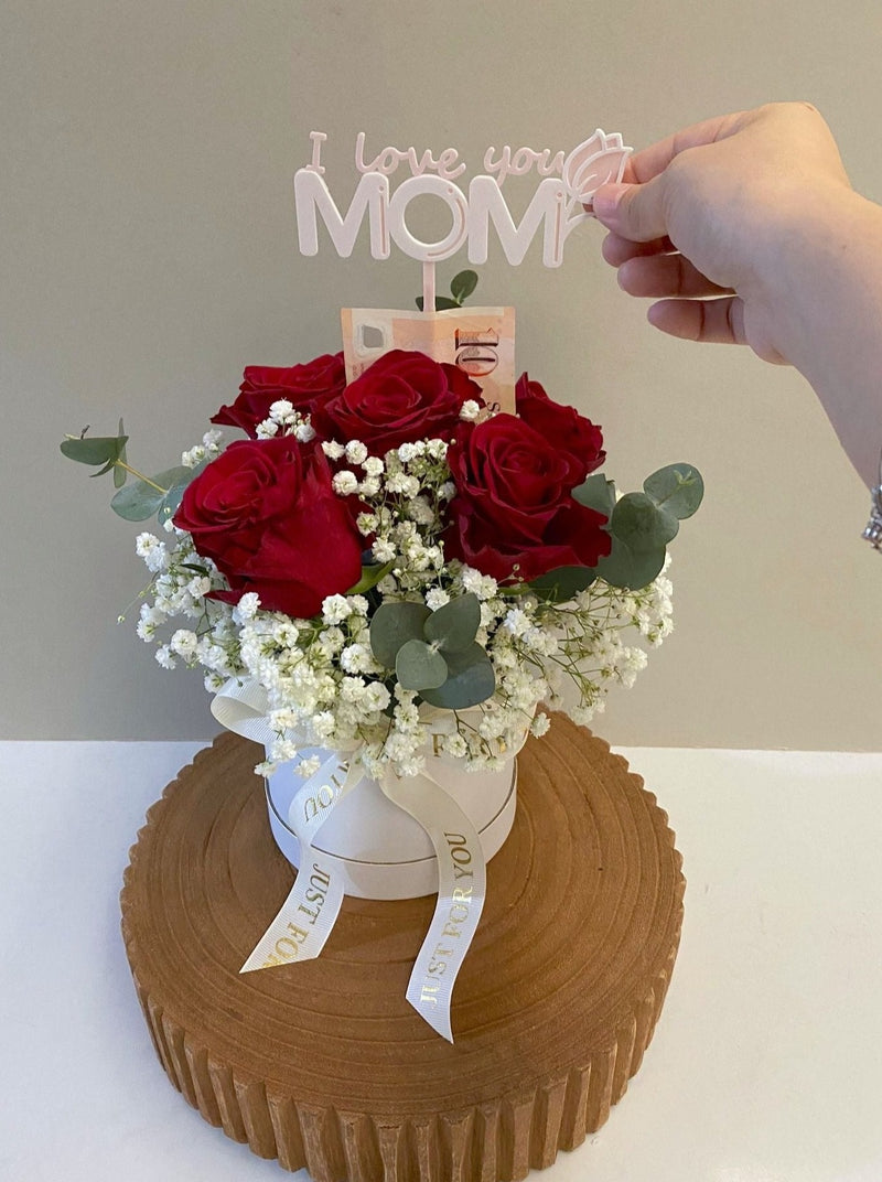 Money Pulling Roses Bloom Box - For Mom