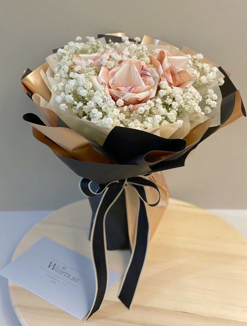 Money Bouquet - Money Roses Round