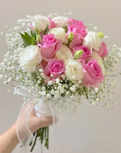 Hand Tied Roses Bridal Bouquet - Korean Style