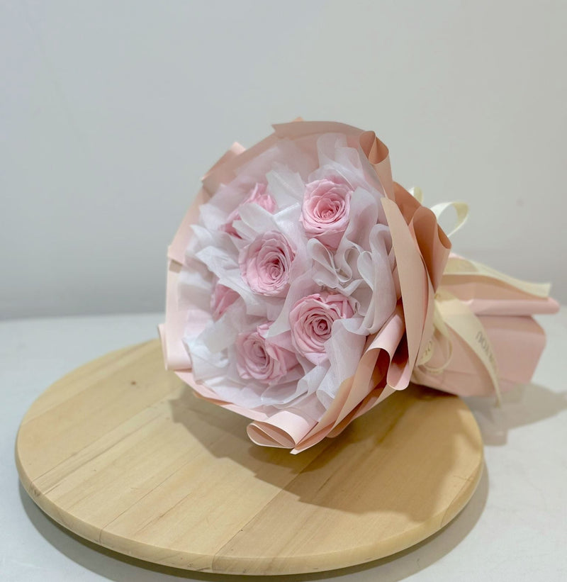 Signature Preserved Roses Bouquet - Sweet Pink