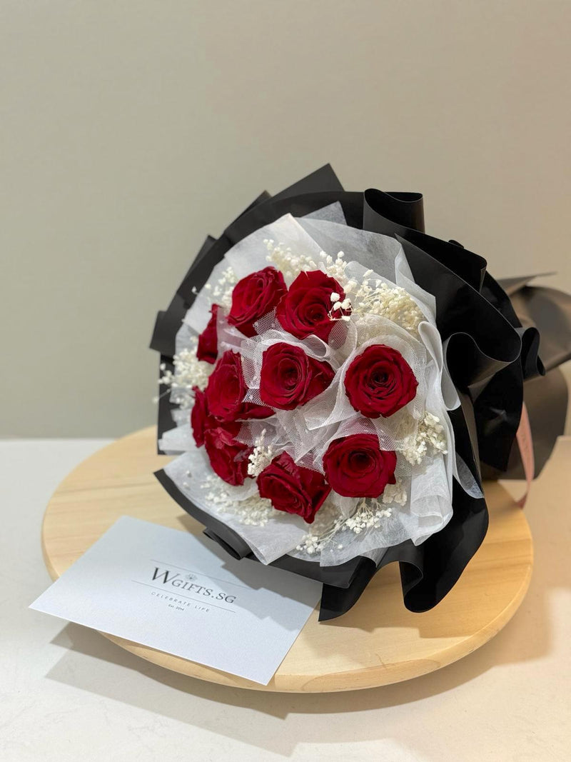 Timeless Preserved Roses Bouquet - Round