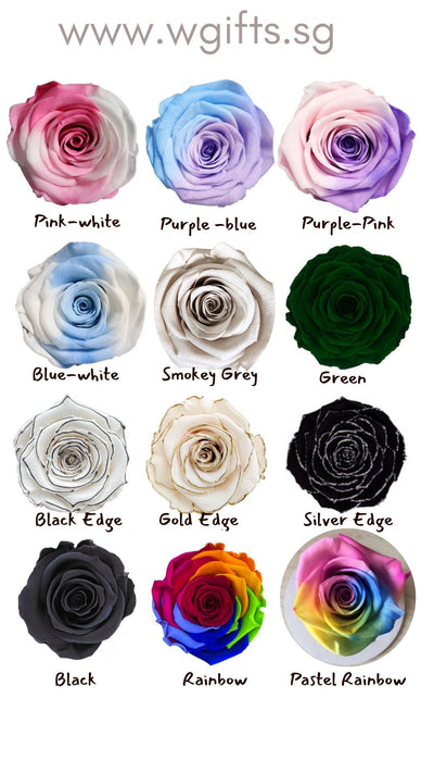 Exquisite Preserved Roses Bouquet - Round