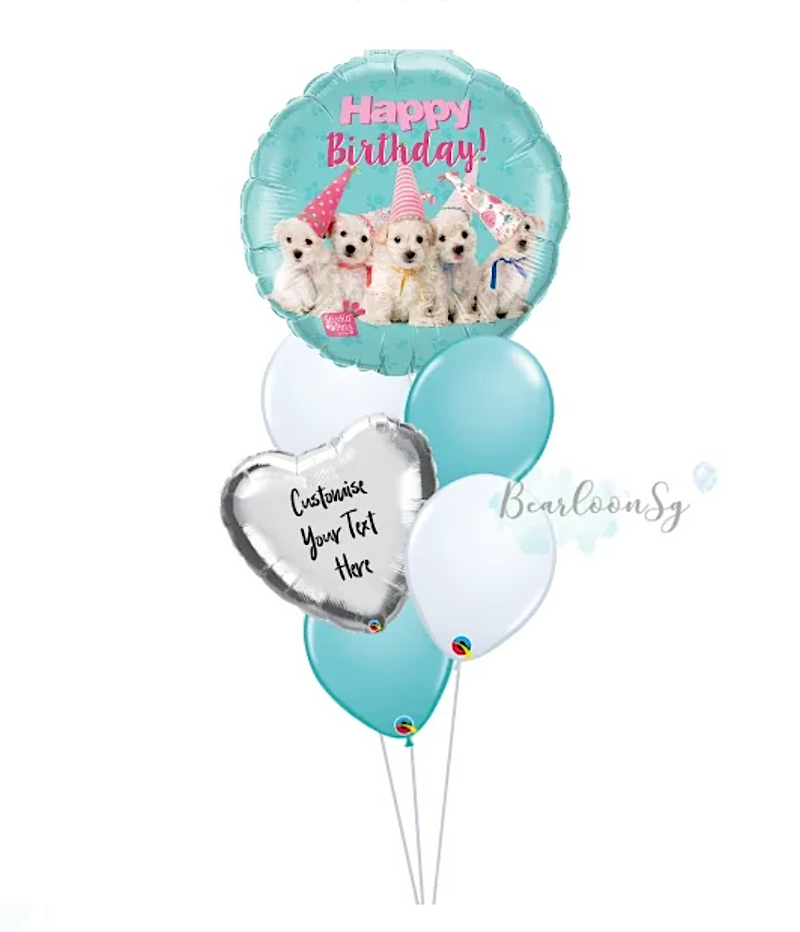 Birthday Helium Balloon Bouquet - Little Girl