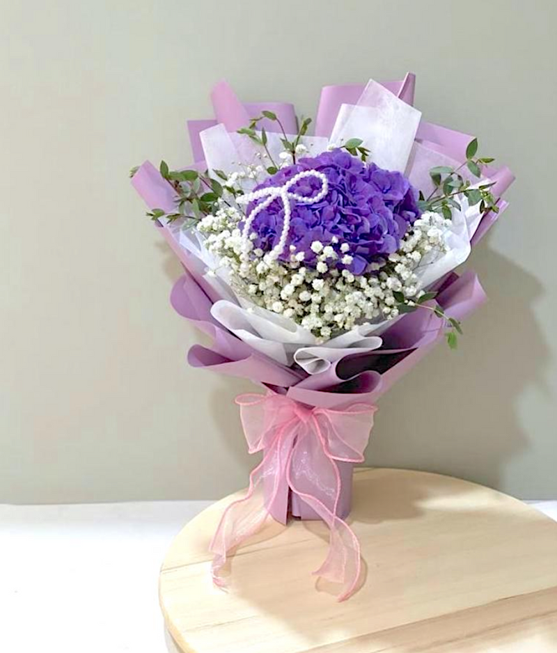 Classic Hydrangea Bouquet - Purple Hydrangea