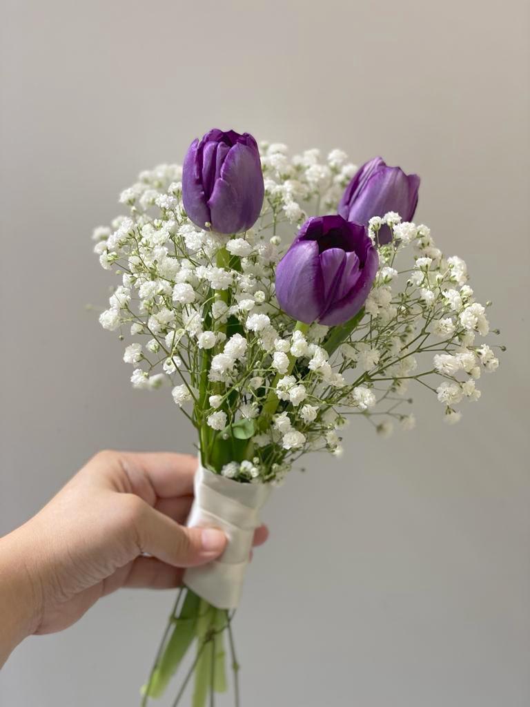 Petite Bridesmaid Tulip Posy Bouquet