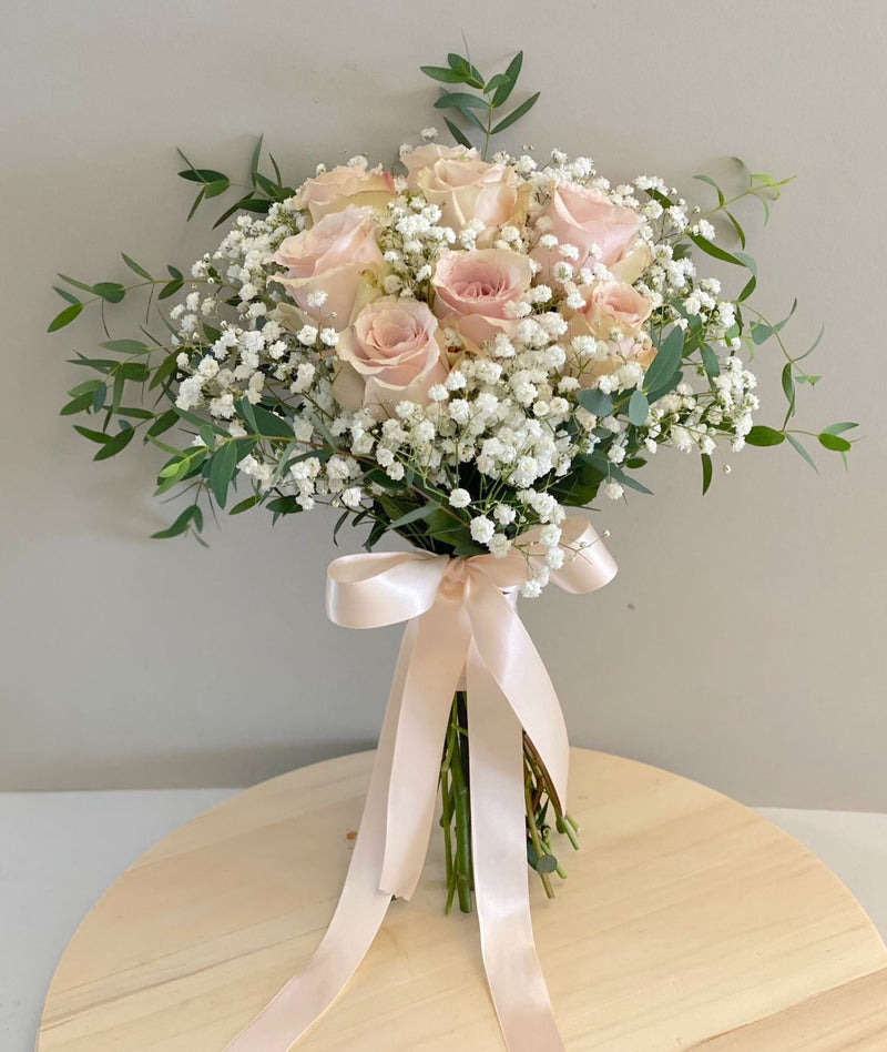 Hand Tied Roses Bridal Bouquet - Classic Style