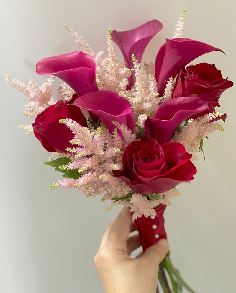 Hand Tied Calla Lilies Bridal Bouquet - Bespoke Style