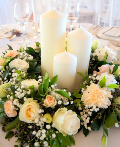 Table Flower Centerpiece - Candle