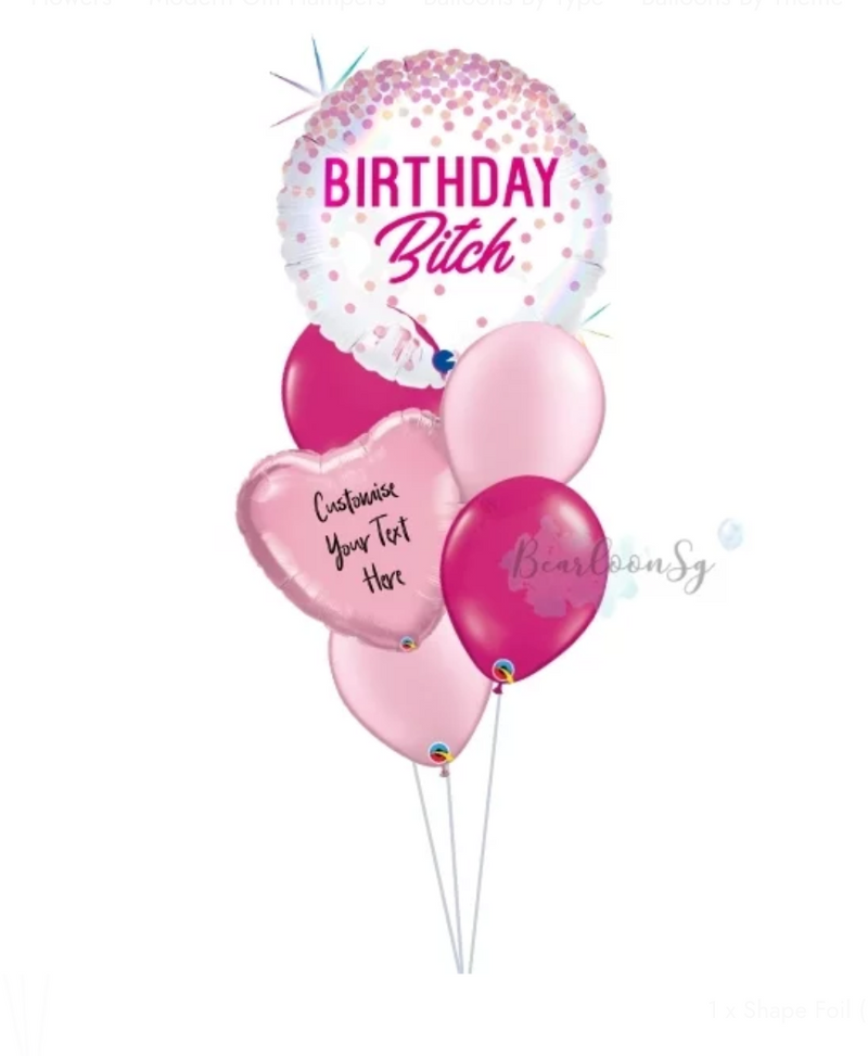 Birthday Helium Balloon Bouquet - For Her