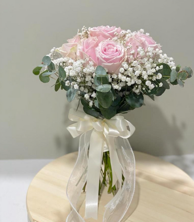 Round Roses Bridal Bouquet - Classic Style