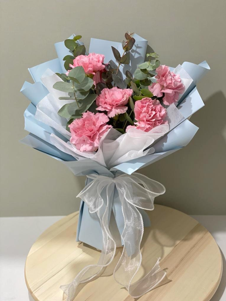 Classic Carnations Bouquet - Single Tone