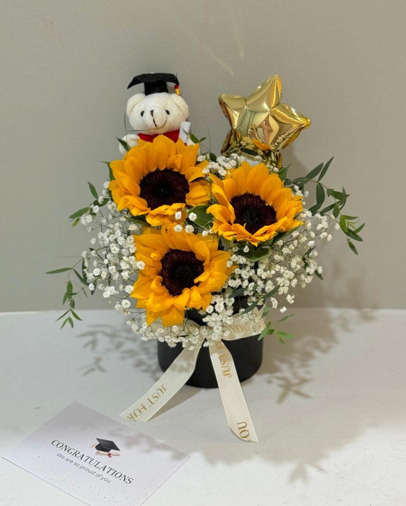 Deluxe Balloon Bloom Box - Sunflower