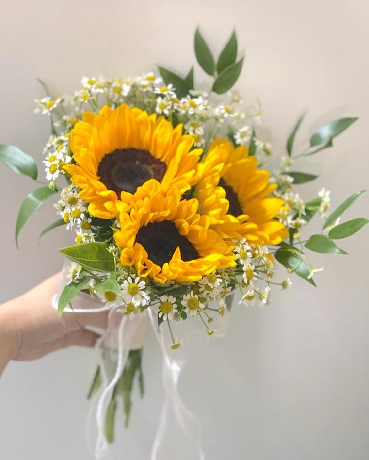 Posy Sunflowers Bridal Bouquet - Garden Style