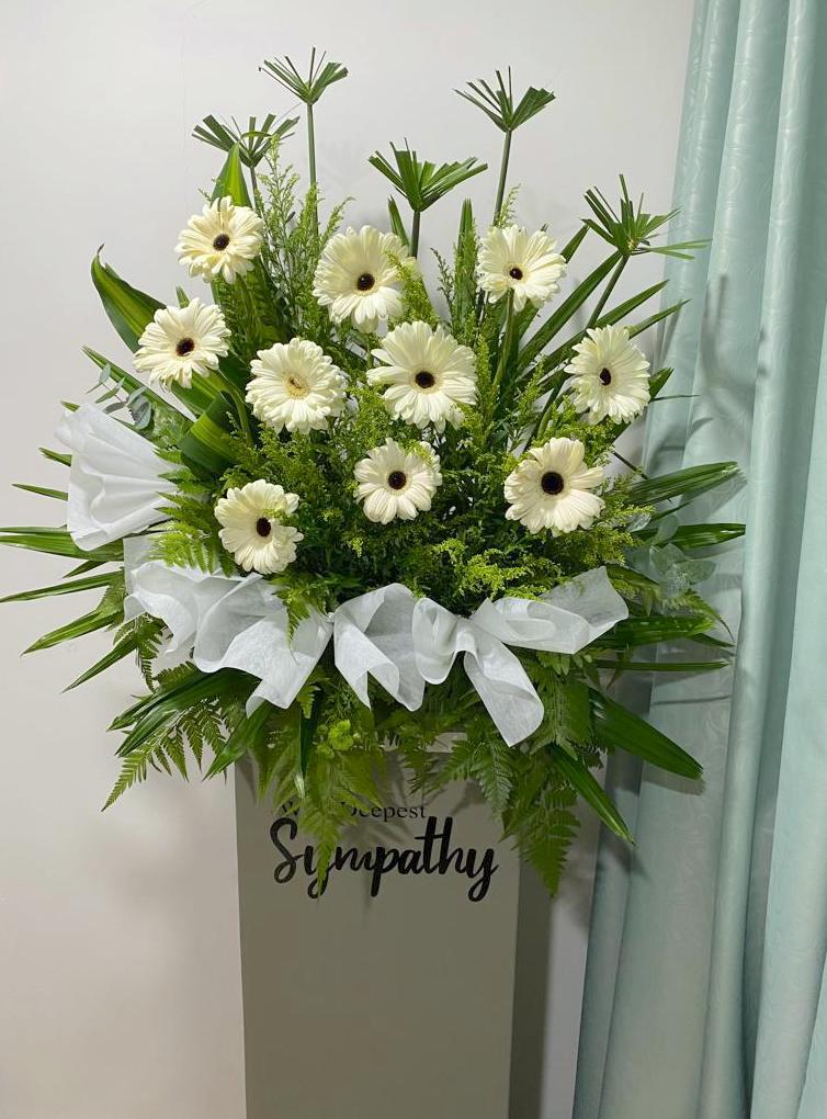 Classic Condolence Flower Stand - Sympathy