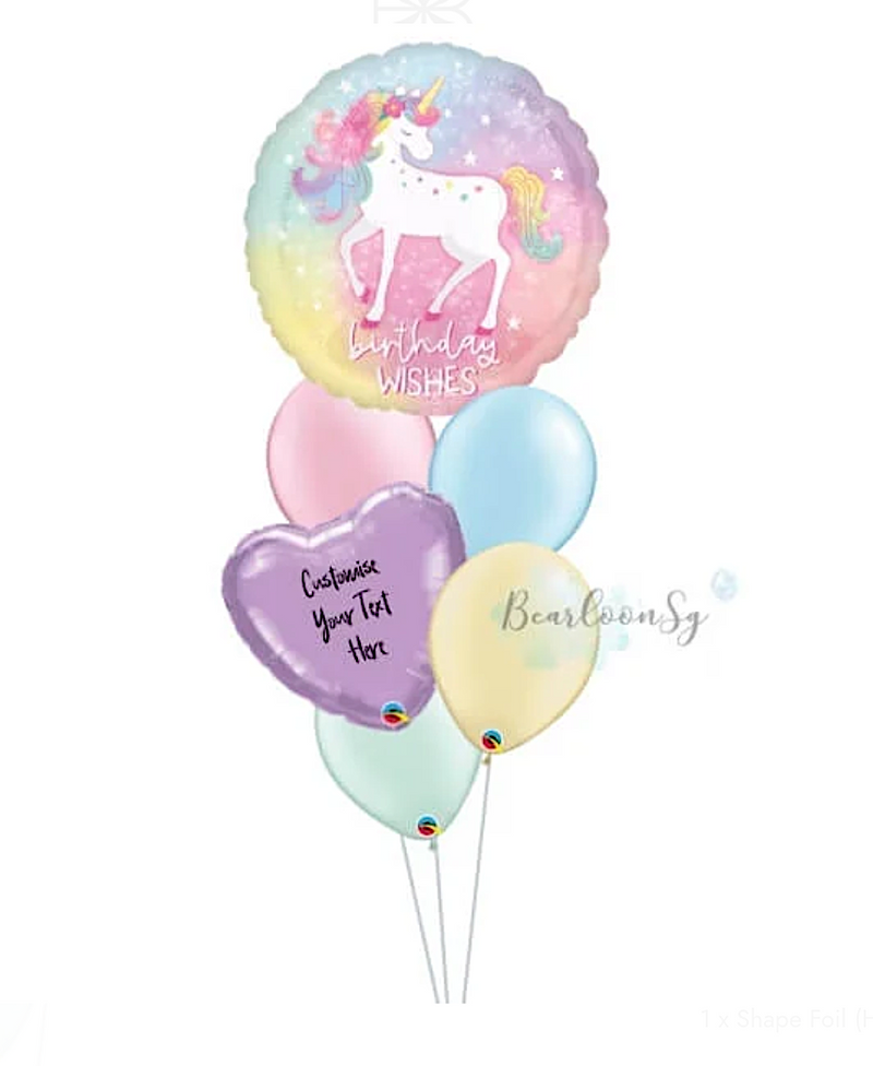 Birthday Helium Balloon Bouquet - Little Girl