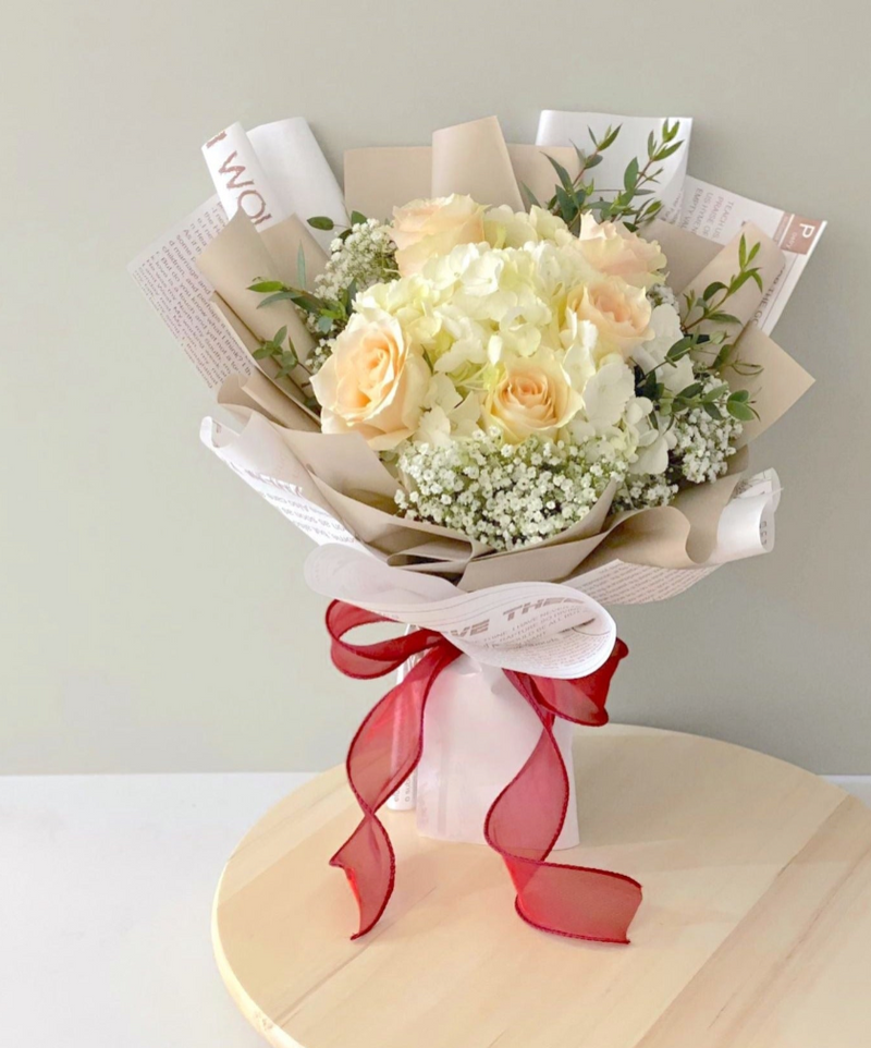 Signature Hydrangea Bouquet - White Hydrangea