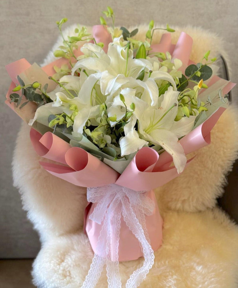 White Lilies Bouquet - Large