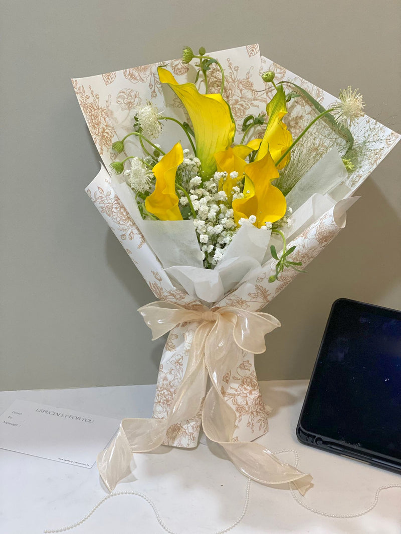 Bespoke Yellow Calla Lilies Bouquet