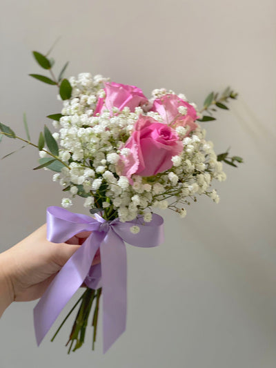 Petite Bridesmaid Roses Posy Bouquet