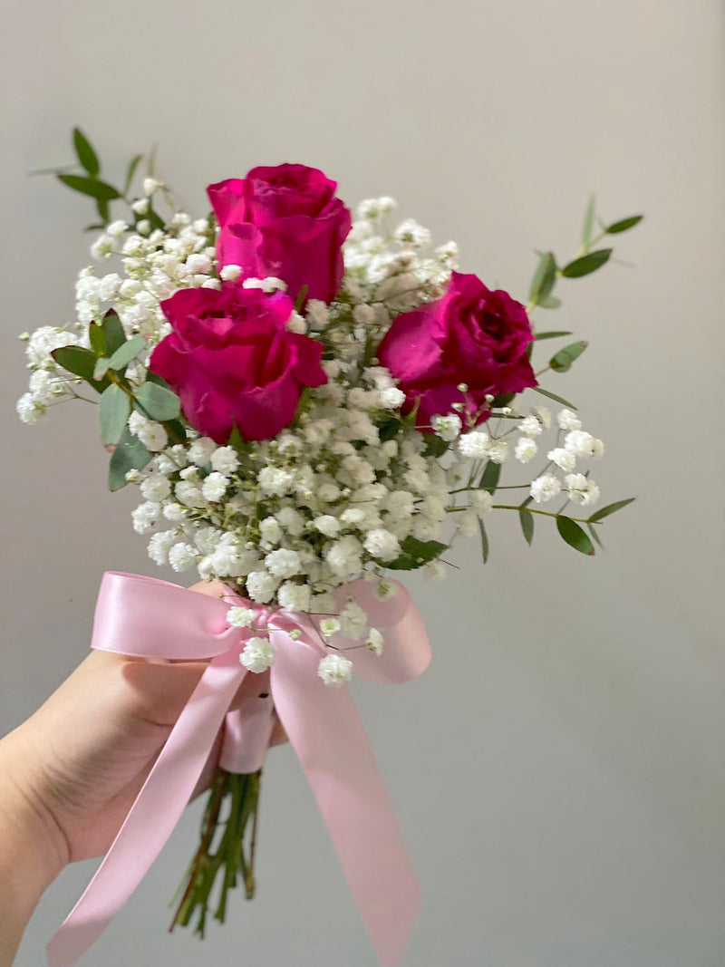 Petite Bridesmaid Roses Posy Bouquet