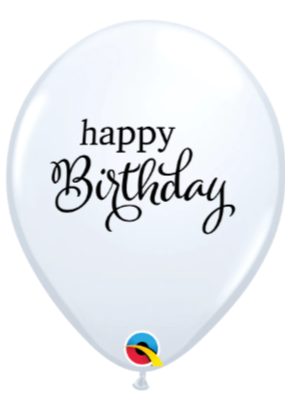 Individual "Happy Birthday" Latex Balloon