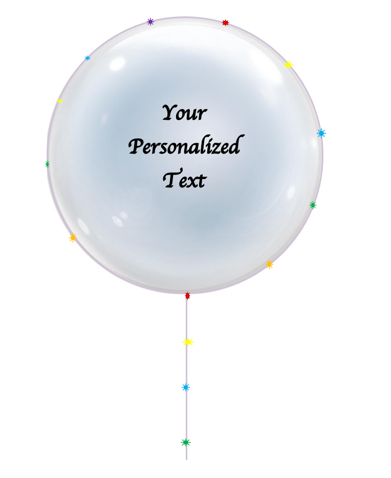 LED 24" Personalised Bubble