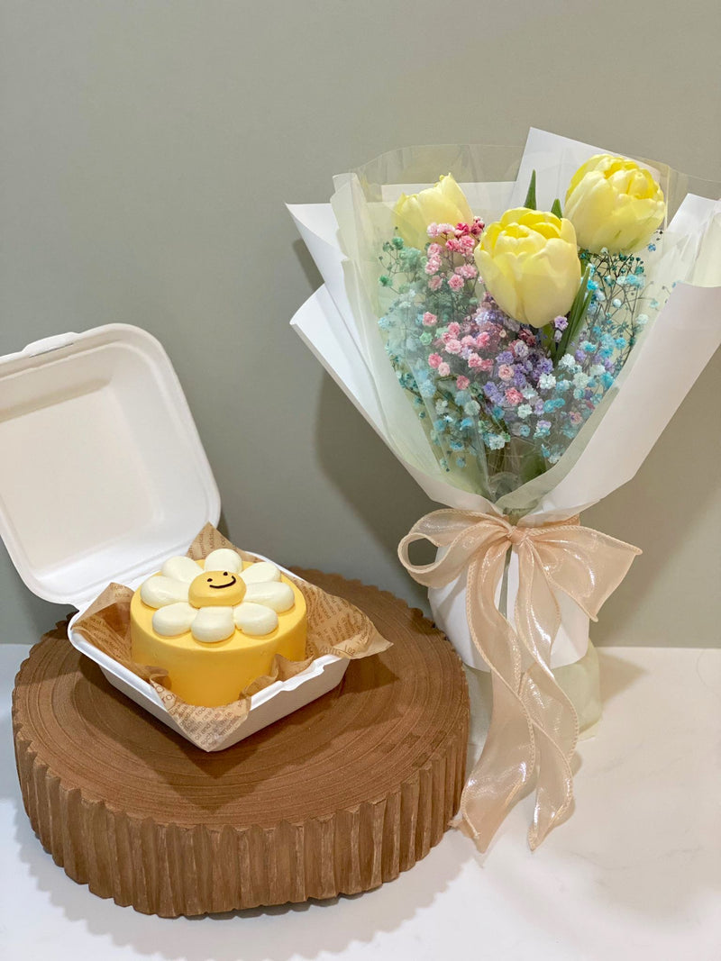 Flowers & Cake - Smiley Bento Cake