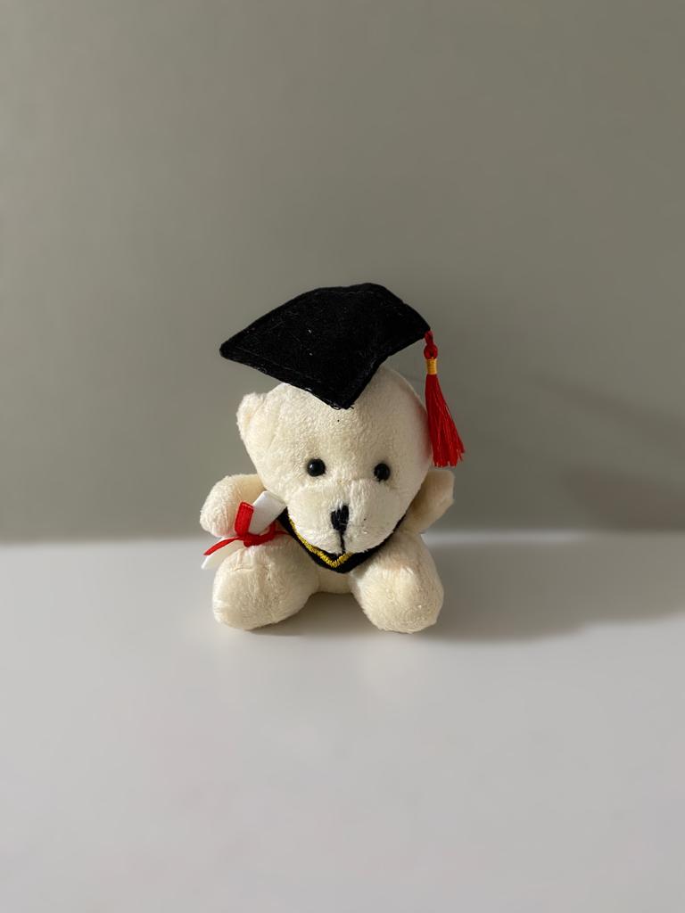 Mini White Grad Bear